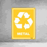 Placa de Sinalização - Reciclável Metal