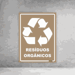 Placa de Sinalização - Reciclável Resíduos Orgânicos