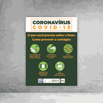 Placa de Sinalização - Coronavírus Prevenir o Contágio