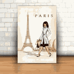 Placa Decorativa - Compras em Paris