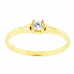 Anel Solitário Cartier de Diamante em Ouro 18K