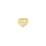 Pingente de Ouro 18K de Coração Pequeno com Zirconias