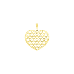 Pingente de Ouro 18K Coração Vazado com Corações 