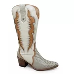 Bota Perlatto Nashville Couro Anac Off W. Caramelo Cristal - NAS001
