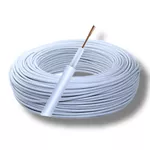 CABO ALTA TENSAO 5MM 22AWG BRANCO 100 METROS