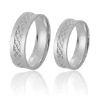Alianças De Ouro Branco 18k Anatômica