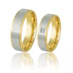 Alianças Duas Cores Em Ouro 18k