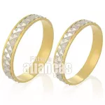 Alianças para Bodas de Prata em Ouro 18K 