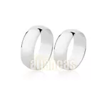 Alianças De Noivado e Casamento Em Ouro Branco 18k 0,750 Fa-28-b
