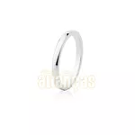 Alianças Abauladas Em Ouro Branco 18k