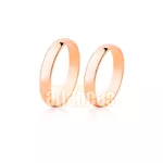 Alianças De Noivado e Casamento Em Ouro Rose 18k 0,750 Fa-11-r