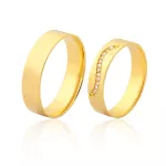 Alianças Em Ouro 18k Com Diamantes