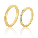 Alianças de Noivado e Casamento em Ouro Amarelo 18k 0,750