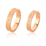 Alianças de Ouro Rose Trabalhada 18k 