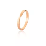 Alianças Torcida Acabamento Polido em Ouro Rose 18k 2.00 mm