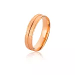Alianças Diamantada em Ouro Rose 18k 