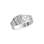Anel Personalizado Em Prata Com Nome