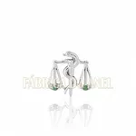Boton De Formatura De Nutrição Em Ouro Branco 18k 0,750 B-220-b