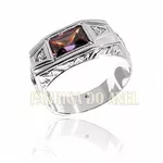 Anel De Formatura Masculino Em Ouro Branco 18k 0,750 Fa-008-z-b