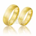 Par De Alianças De Ouro 18k Com 15,00 Gramas Confortaveis Anatomicas
