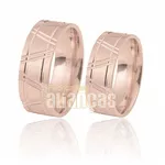 Alianças De Noivado e Casamento Em Ouro Rose