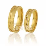 Alianças De Noivado e Casamento Em Ouro Amarelo 18k 0,750 Fa-393