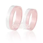 Alianças De Noivado e Casamento Em Ouro Rose e Branco