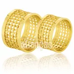 Alianças De Noivado e Casamento Em Ouro Amarelo 18k 