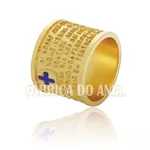 Aliança Com Oração Pai Nosso Em Ouro Amarelo 18k 