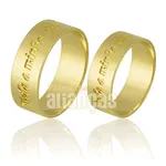 Aliança de Ouro 18k com Frase