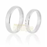 Alianças De Noivado Ouro Branco 18k Com Diamantes
