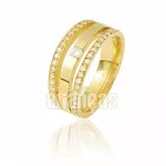 Aparador Para Aliança De Noivado e Casamento Em Ouro Amarelo 18k 0,750 Fa-810
