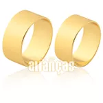 Alianças De Noivado e Casamento Em Ouro Amarelo 18k