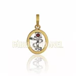 Pingente De Formatura Odontologia Em Ouro Amarelo 18k P-30