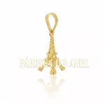 Pingente Exclusivo De Torre Eiffel Em Ouro Amarelo 18k