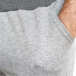 Bermuda Masculina Moletom Leve Com Elástico Cordão Ajustável Cinza/Grafite
