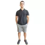 Bermuda Masculina Moletom Leve Com Elástico Cordão Ajustável Cinza/Grafite