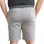 Bermuda Masculina Moletom Leve Com Elástico Cordão Ajustável Cinza/Grafite