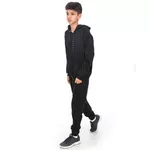 Blusa Moletom Infantil C/ Zíper Feminino Masculino Jaqueta Preto