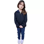 Blusa Preto e Azul Marinho Tactel Dupla Face com Zíper, 2 Bolsos, Capuz Regulável, Jaqueta Corta Vento Tactel 