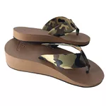 Chinelo de compensação Anabela, Unissex camuflado bege, compensação acima de 3 cm entre em contato pelo whatts 