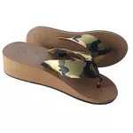 Chinelo de compensação Anabela, Unissex camuflado bege, compensação acima de 3 cm entre em contato pelo whatts 