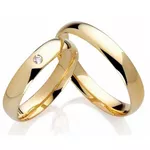 Aliança Folheada a Ouro Tradicional 4mm
