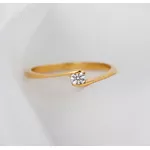 ANEL NOIVADO OURO 18K 2G MODELO AURA 