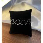 Pulseira Prata Corçao 