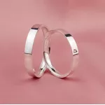 ALIANÇAS PRATA 950 3MM RETA POLIDA MODELO KAYLI