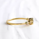Anel Noivado Ouro18k - Anny Zircônia