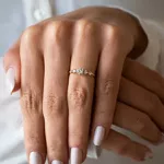 Anel Noivado Ouro18k - Anny Zircônia