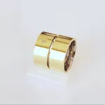 Aliança Ouro 18k 750 e Prata 950 - Modelo Tauane