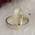 Aliança prata quadrada anatômica Com 3.5mm Toda diamantada com três canaletas lisas